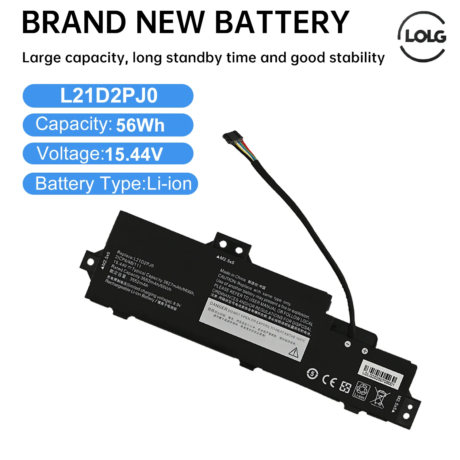 Новый аккумулятор для ноутбука L21D2PJ0 для Lenovo Pavilion X360 13-U018TU 15,44 В 56 Втч
Новый аккумулятор для ноутбука L21D2PJ0 для Lenovo Pavilion X360 13-U018TU 15,44 В 56 Втч