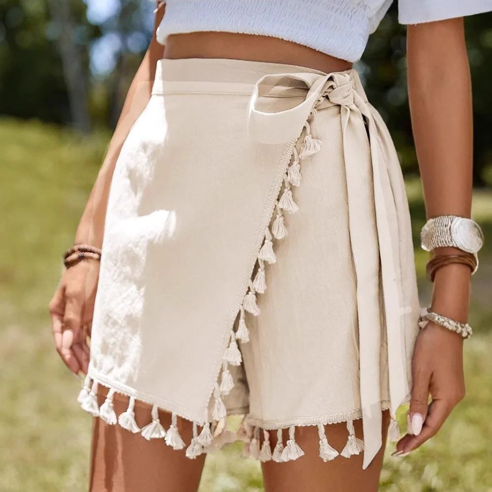 Original Bohemian Style Tassel High Waist Skirt Spring and Summer Women Simple Soft Side Slit Width Loose Cotton Casual Skirt
Original Bohemian Style Tassel High Waist Skirt Spring and Summer Women Simple Soft Side Slit Width Loose Cotton Casual Skirt