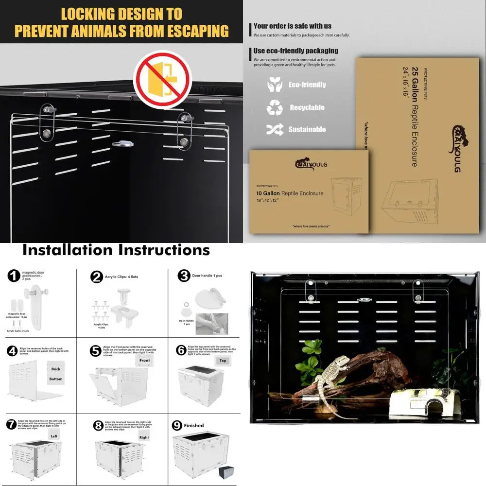 10-галлонная среда обитания для леопардовых гекконов, змей, бородатых драконов и крабов-отшеток — идеальный корпус ящерицы
10-галлонная среда обитания для леопардовых гекконов, змей, бородатых драконов и крабов-отшеток — идеальный корпус ящерицы