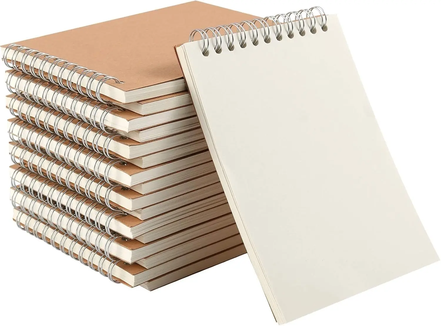 20 Pcs A6 Top Spiral Sketch Notebooks, Kraft Brown Cardboard Cover Drawing Pad for Animation Sketching Doodling Journaling, 60
20 Pcs A6 Top Spiral Sketch Notebooks, Kraft Brown Cardboard Cover Drawing Pad for Animation Sketching Doodling Journaling, 60