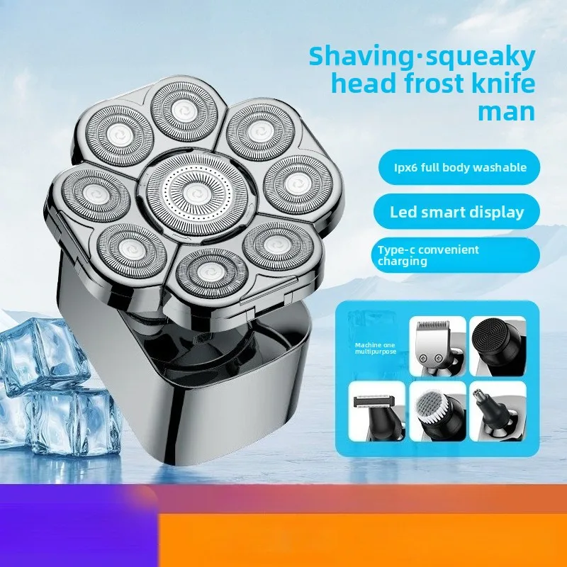 Новый цифровой дисплей TYPE-C, электробритва с девятью ножами, машинка для стрижки лысины, перезаряжаемая, шесть в одном
Новый цифровой дисплей TYPE-C, электробритва с девятью ножами, машинка для стрижки лысины, перезаряжаемая, шесть в одном