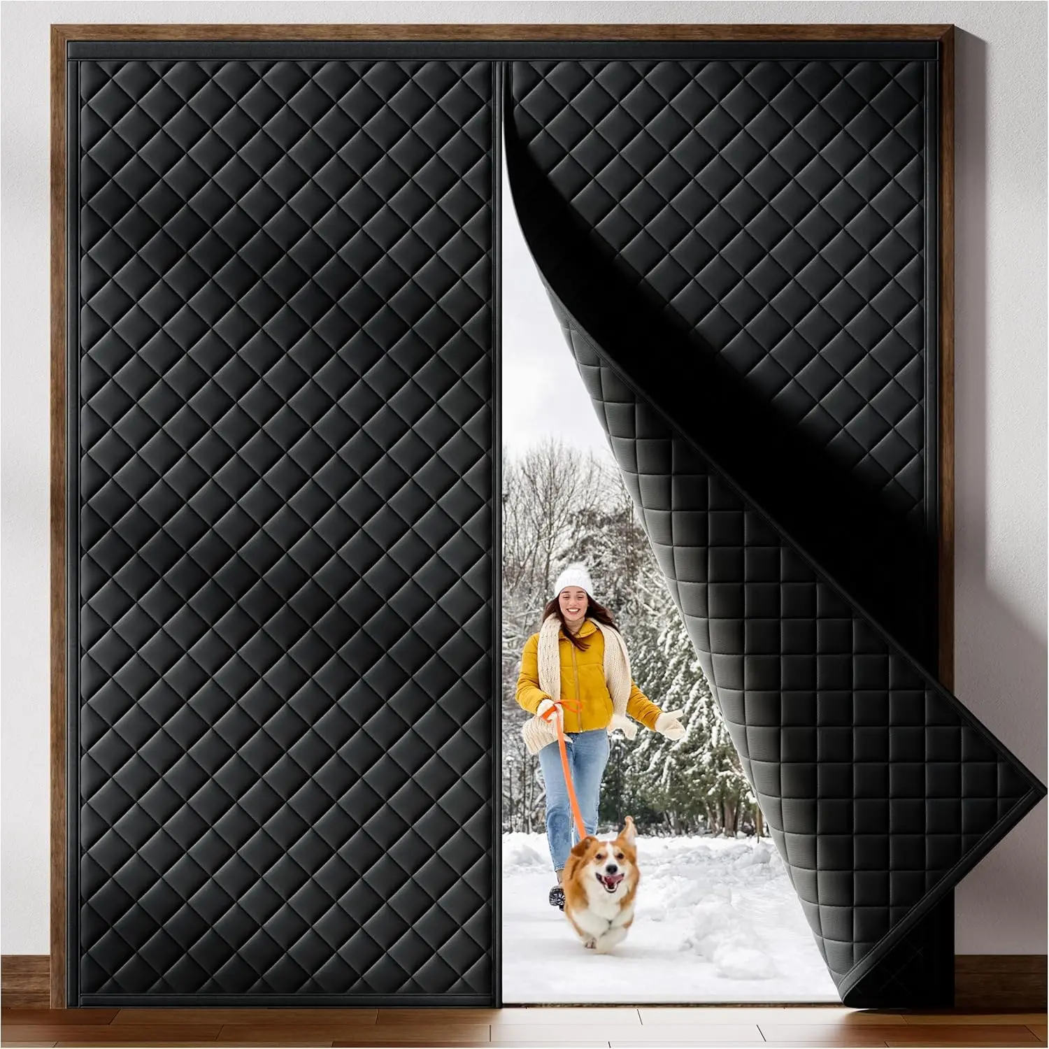 Magnetic Thermal Insulated Door Curtain Fit Door Size 72x80, Quilted Oxford Fabric Thicken Cotton Fill, Winter Door Cover Keep
Magnetic Thermal Insulated Door Curtain Fit Door Size 72x80, Quilted Oxford Fabric Thicken Cotton Fill, Winter Door Cover Keep