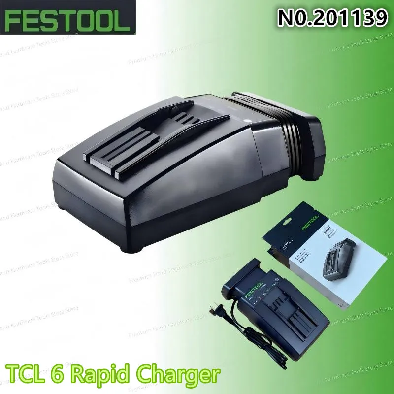 FESTOOL 201139 TCL 6 Rapid Charger, compatible with all 10.8–18 V batteries 201138
FESTOOL 201139 TCL 6 Rapid Charger, compatible with all 10.8–18 V batteries 201138