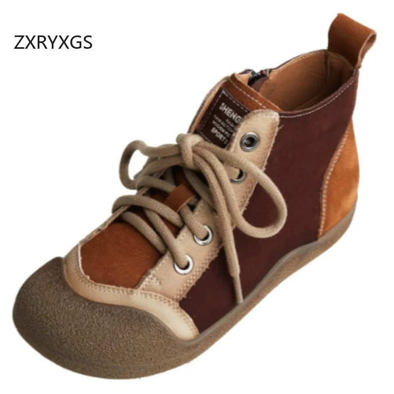 ZXRYXGS/2026, цветные ботинки из воловьей кожи, модные кроссовки, женская дорожная обувь на плоской подошве, модная обувь
ZXRYXGS/2026, цветные ботинки из воловьей кожи, модные кроссовки, женская дорожная обувь на плоской подошве, модная обувь