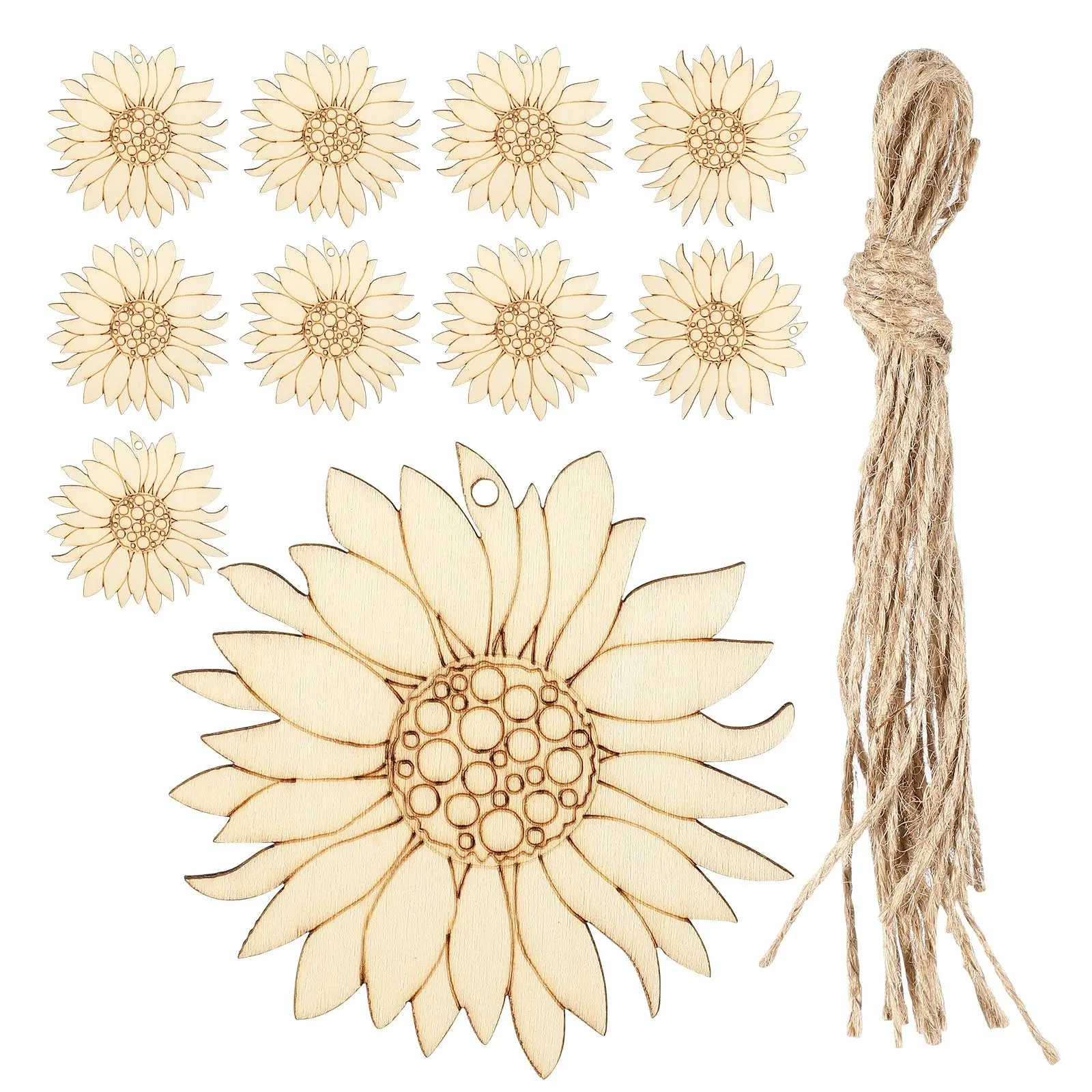 10pcs Wooden Unfinished DIY Decor Hanging Diy Sunflower Wood Slices Sunflower Wooden Decor naments Home Party Wedding Gifts
10pcs Wooden Unfinished DIY Decor Hanging Diy Sunflower Wood Slices Sunflower Wooden Decor naments Home Party Wedding Gifts
