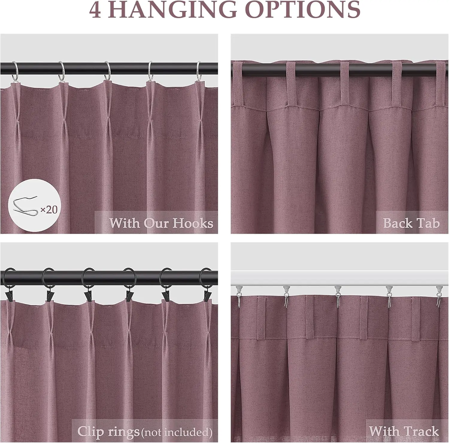 Pink Pinch Pleat Linen Curtains 102 Inch Length 2 Panels Set For Bedroom Dinging Room Semi Sheer Boho Farmhouse Neutral Window
Pink Pinch Pleat Linen Curtains 102 Inch Length 2 Panels Set For Bedroom Dinging Room Semi Sheer Boho Farmhouse Neutral Window
