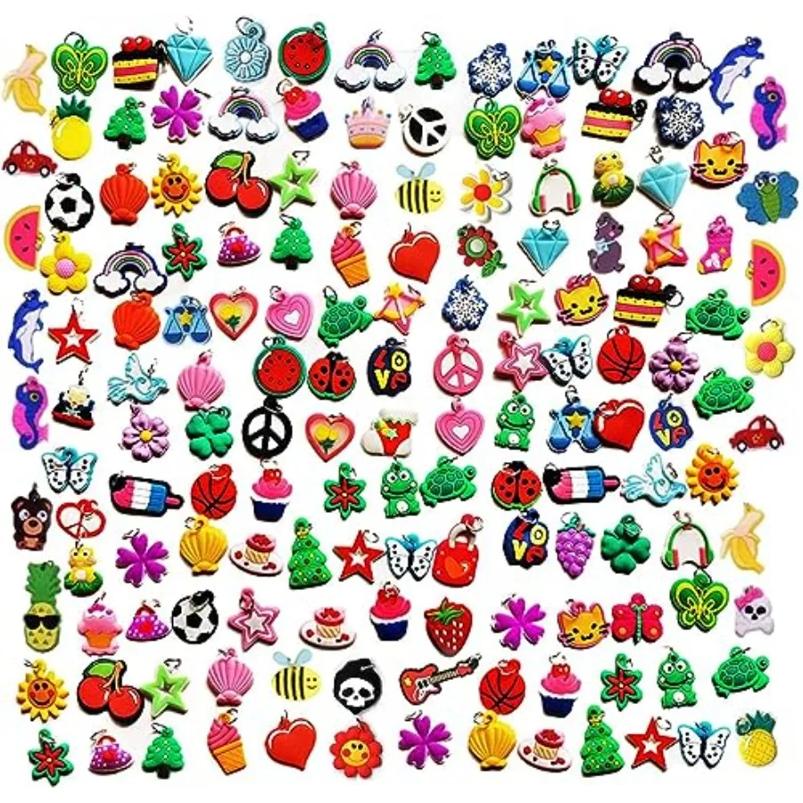 NYKKOLA Rubber Loom Band Charm, Silicone Bracelet Charms, Loom Rubber Bands Charms, Bracelet Pendant, 105pcs
NYKKOLA Rubber Loom Band Charm, Silicone Bracelet Charms, Loom Rubber Bands Charms, Bracelet Pendant, 105pcs
