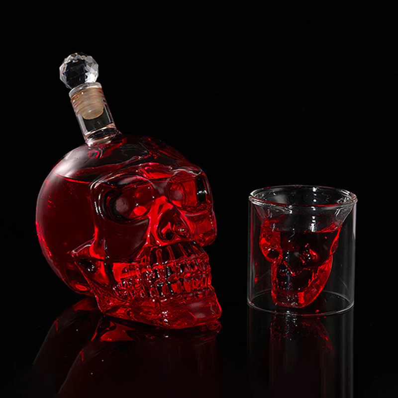 1000mL Skull Fruit Juice Container Wine Bottle Borosilicate Glass Decanter Whisky Terror Bar Originality Gift Decoration
1000mL Skull Fruit Juice Container Wine Bottle Borosilicate Glass Decanter Whisky Terror Bar Originality Gift Decoration