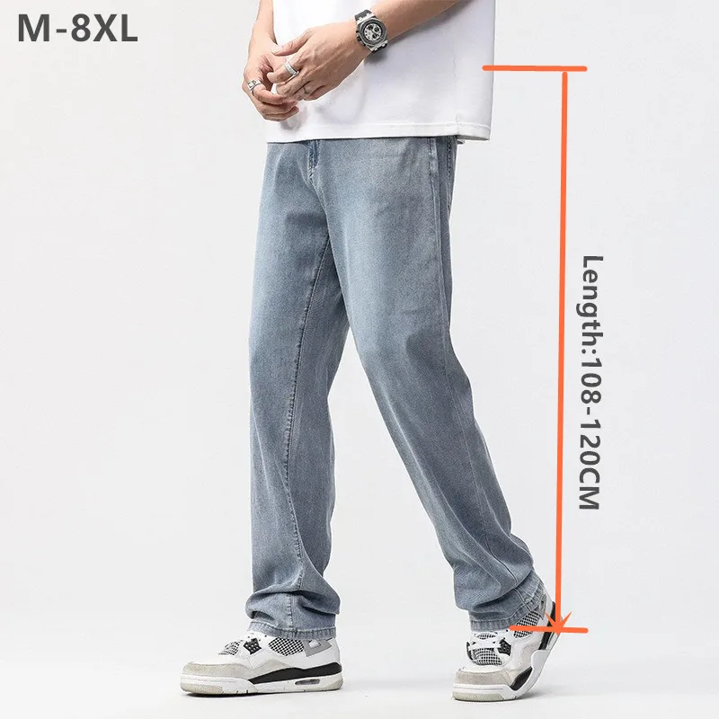 Tall Men Summer Jeans Extra Long Breathable Stretched Loose Cool Male Straight Plus Size Boys 5XL 6XL 7XL 8XL Thin Pants
Tall Men Summer Jeans Extra Long Breathable Stretched Loose Cool Male Straight Plus Size Boys 5XL 6XL 7XL 8XL Thin Pants