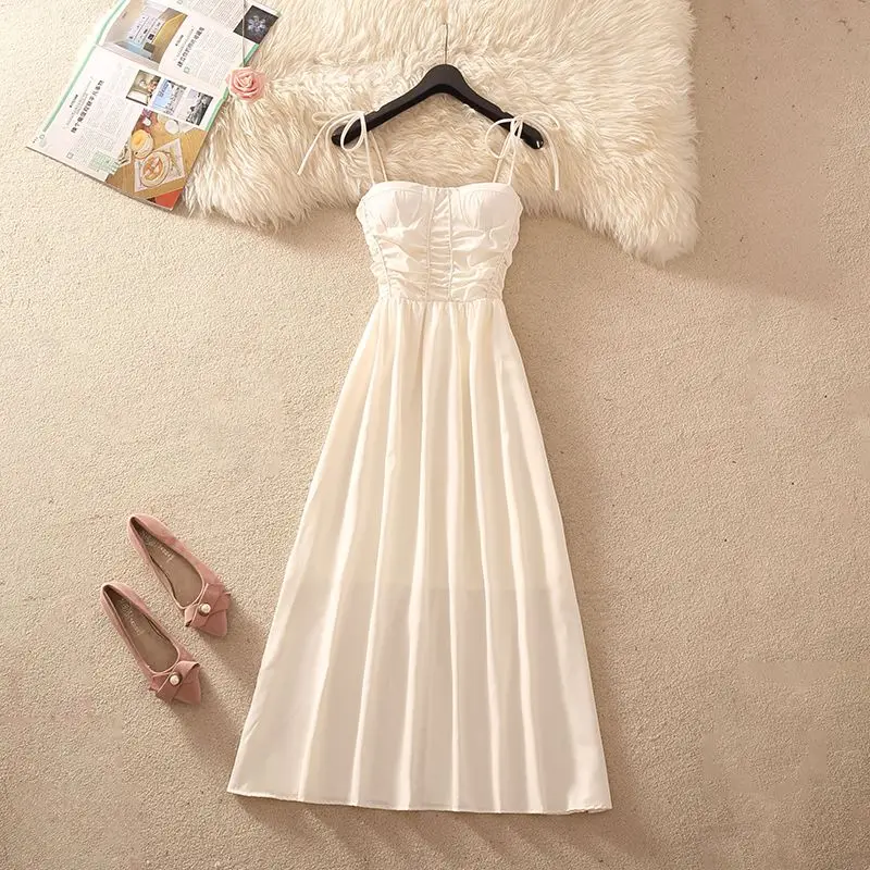 Women's Solid Shirred Spaghetti Strap Dress - Summer Boho Ruffle Sundress Casual Beach Maxi Dress Vintage Slimming Dresses S636
Women's Solid Shirred Spaghetti Strap Dress - Summer Boho Ruffle Sundress Casual Beach Maxi Dress Vintage Slimming Dresses S636