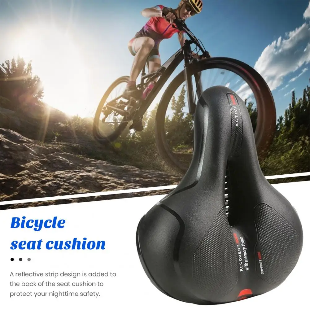 Reflective Strip Bike Saddle Wide Bicycle Saddle Replacement Comfortable Memory Foam Cushion with Shock for Indoor/outdoor
Reflective Strip Bike Saddle Wide Bicycle Saddle Replacement Comfortable Memory Foam Cushion with Shock for Indoor/outdoor