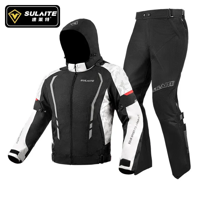 Sulaite Motorcycle Riding Clothes Men Women Winter Warm and Anti Fall Rider Equipment Windproof and Protective Racing Jackets