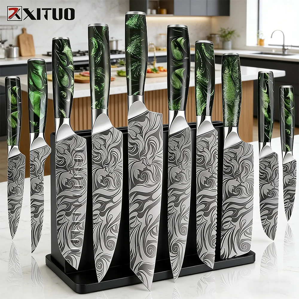 XITUO Premium High-Carbon Stainless Steel Kitchen Knife Set Professional Chef Knife for Hotels Western Knife with Resin Handle
XITUO Premium High-Carbon Stainless Steel Kitchen Knife Set Professional Chef Knife for Hotels Western Knife with Resin Handle