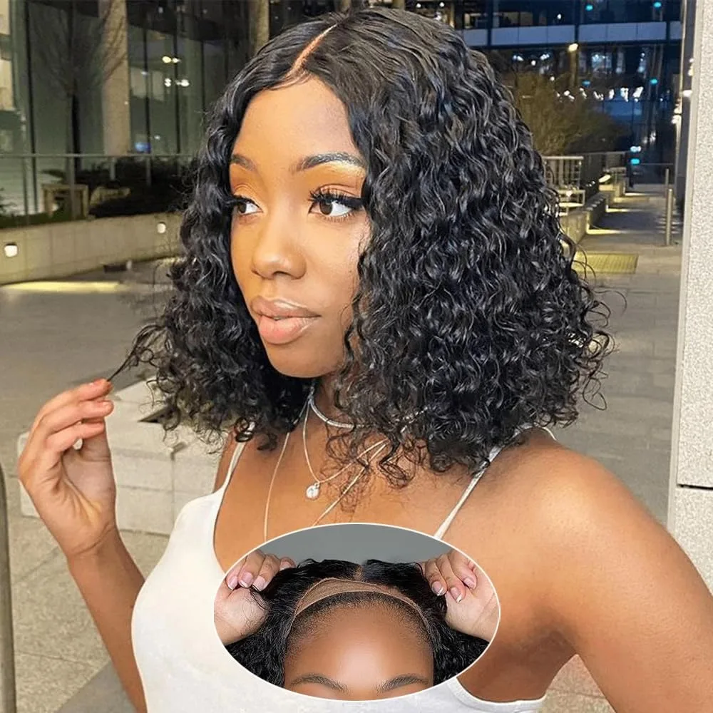 No Glue Deep Wave 5x5 Lace Frontal Closure Wigs Wear and Go 4x4 Bob Curly Wigs 200 Density Glueless Wig Human Hair Ready to Wear
No Glue Deep Wave 5x5 Lace Frontal Closure Wigs Wear and Go 4x4 Bob Curly Wigs 200 Density Glueless Wig Human Hair Ready to Wear
