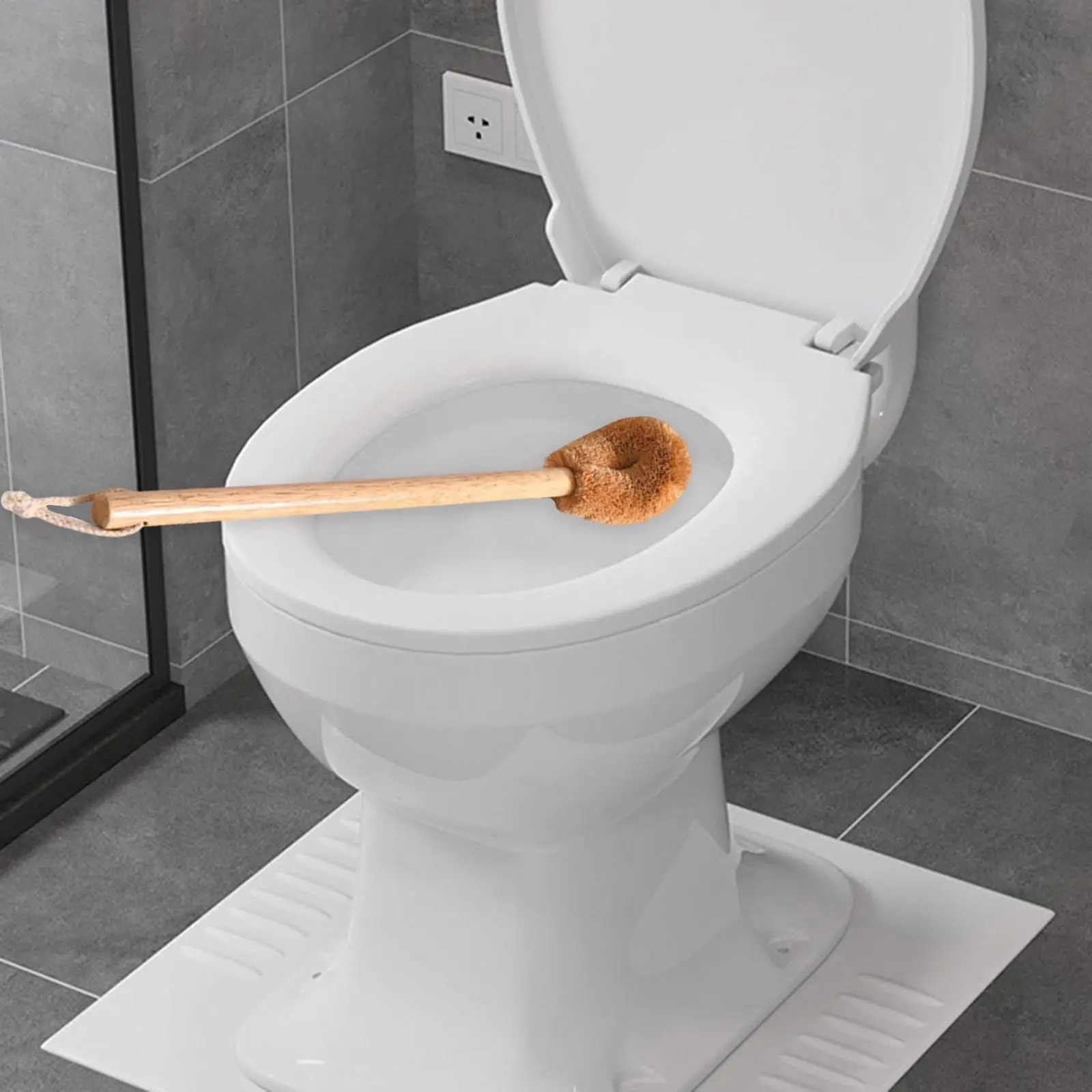 Curved Toilet Brush with Hanging Rope, Toilet Cleaning Brush, Toilet Scrubber, Bathroom Accessories
Curved Toilet Brush with Hanging Rope, Toilet Cleaning Brush, Toilet Scrubber, Bathroom Accessories