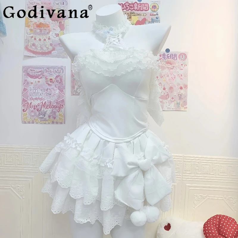 Japanese Cute Girl's Y2k Skirt Set Summer New Woman's Slimming Lace Splice Halter Top Skirt 2-piece Set Hooded Cardigan Jacket
Japanese Cute Girl's Y2k Skirt Set Summer New Woman's Slimming Lace Splice Halter Top Skirt 2-piece Set Hooded Cardigan Jacket
