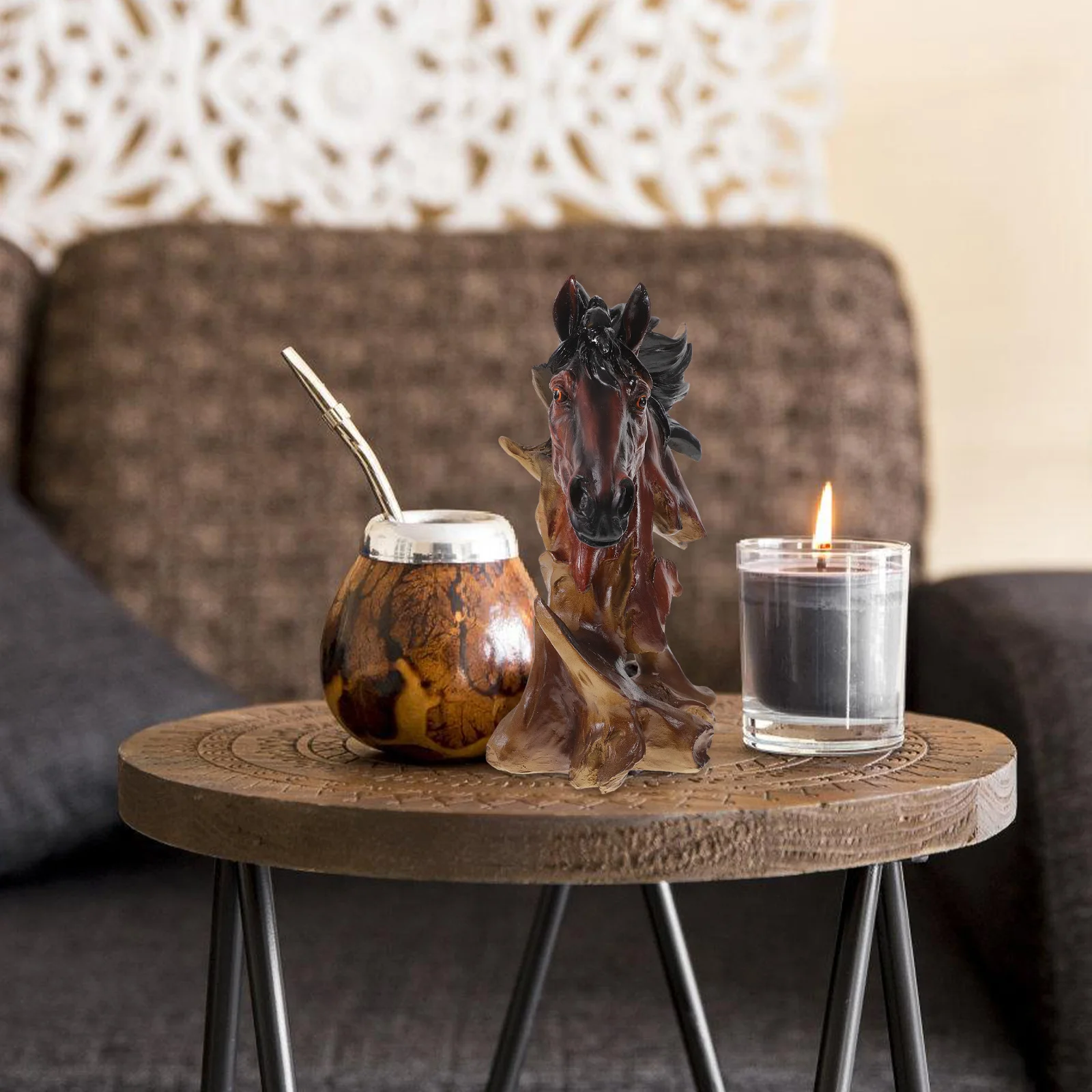 Vintage Resin American Style Horse Head Sculpture Lifelike Home Decoration Classic Desktop Ornament Horse Head
Vintage Resin American Style Horse Head Sculpture Lifelike Home Decoration Classic Desktop Ornament Horse Head