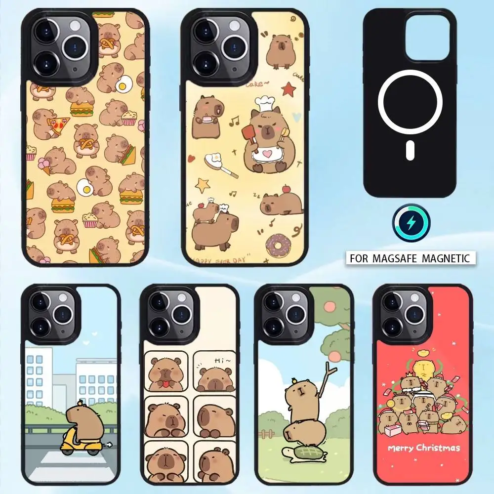 Чехол для телефона с мультяшной капибарой H-Happy C-Cute для iPhone 17, 16, 15, 14, 13, 12, Pro, Max, магнитный, для беспроводной зарядки MagSafe
Чехол для телефона с мультяшной капибарой H-Happy C-Cute для iPhone 17, 16, 15, 14, 13, 12, Pro, Max, магнитный, для беспроводной зарядки MagSafe