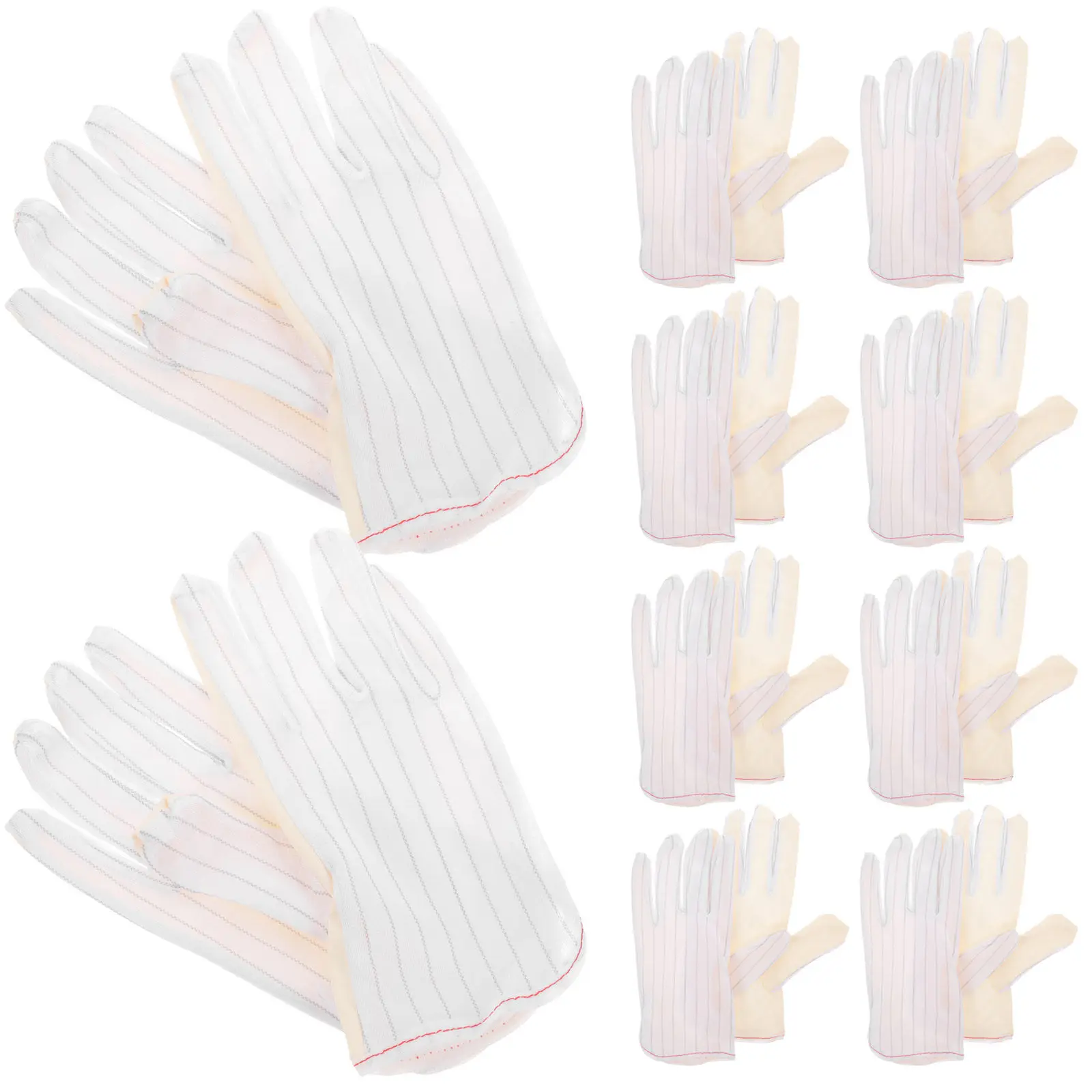 10Pairs Anti-Static Working Gloves Breathable Non-Slip Wear-Resistant Comfortable Safety Gloves for Jewelry Inspection
10Pairs Anti-Static Working Gloves Breathable Non-Slip Wear-Resistant Comfortable Safety Gloves for Jewelry Inspection