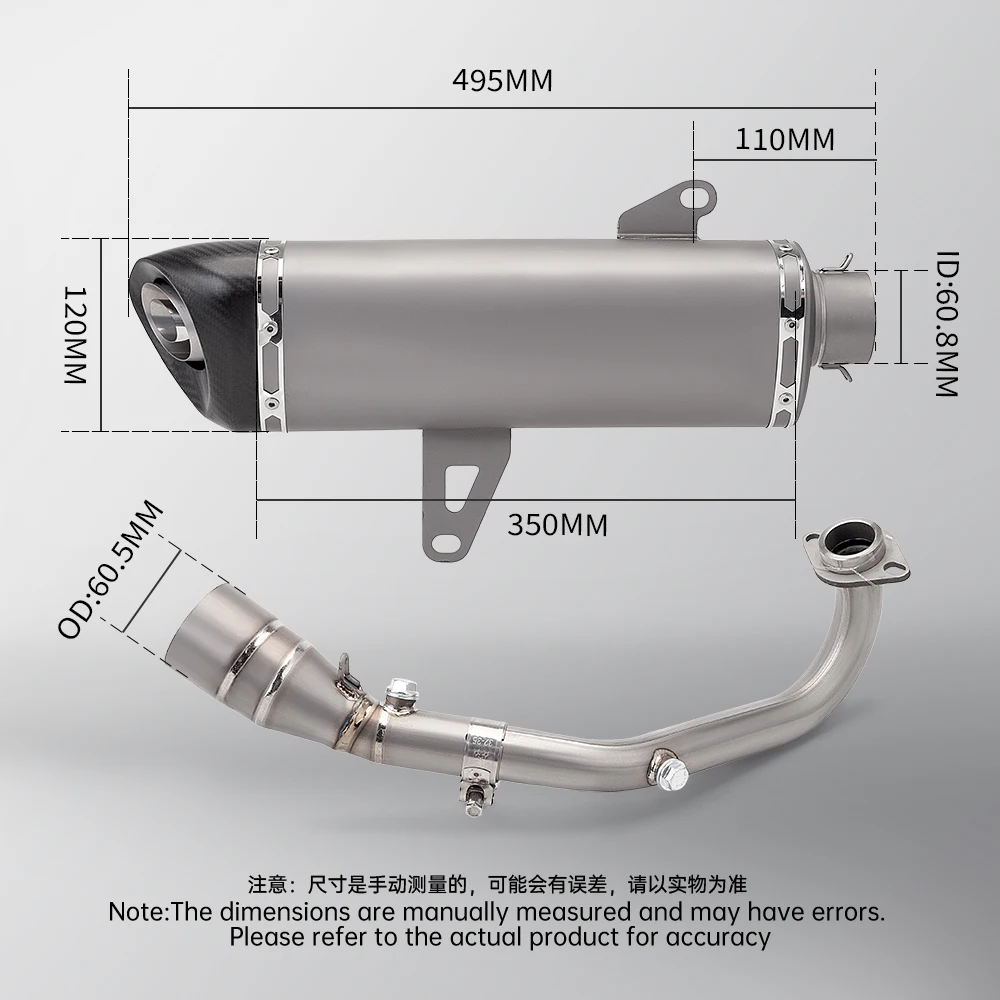 Titanium Full Motorcycle Exhaust system For Xmax300 Xmax 300 Slip on Modified Carbon Fiber Muffler Escape Blue Front Link Pipe
Titanium Full Motorcycle Exhaust system For Xmax300 Xmax 300 Slip on Modified Carbon Fiber Muffler Escape Blue Front Link Pipe