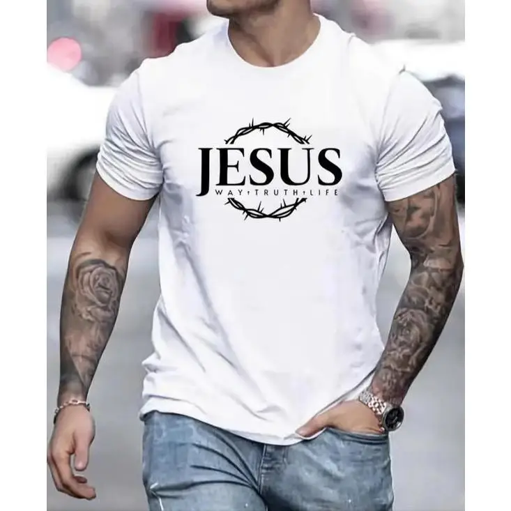 Jesus Way Truth Life T-Shirt Unisex Faith Quote with Crown of Thorns Graphic Print Casual Christian Streetwear S-3XL
Jesus Way Truth Life T-Shirt Unisex Faith Quote with Crown of Thorns Graphic Print Casual Christian Streetwear S-3XL