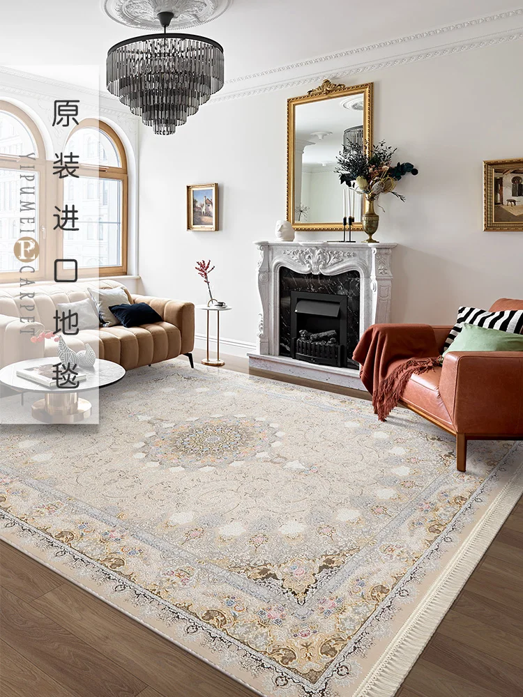 High-end Persian carpet villa living room bedroom American French luxury premium tea blankets
High-end Persian carpet villa living room bedroom American French luxury premium tea blankets