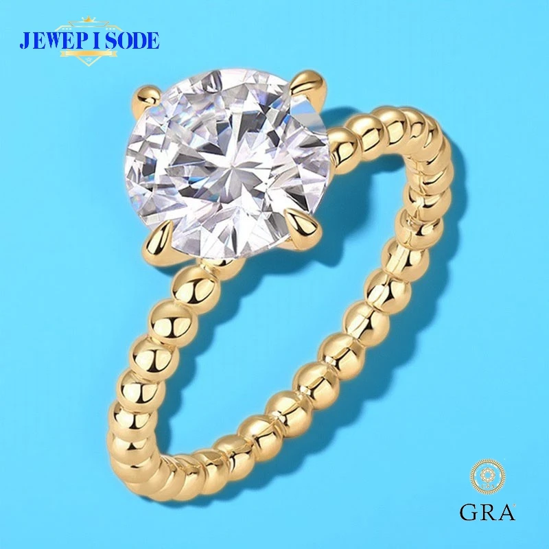 JEWEPISODE S925 Sterling Silver Plated 18K Gold D Color Moissanite Engagement Ring Wedding Party Fine Jewelry with Certificate
JEWEPISODE S925 Sterling Silver Plated 18K Gold D Color Moissanite Engagement Ring Wedding Party Fine Jewelry with Certificate