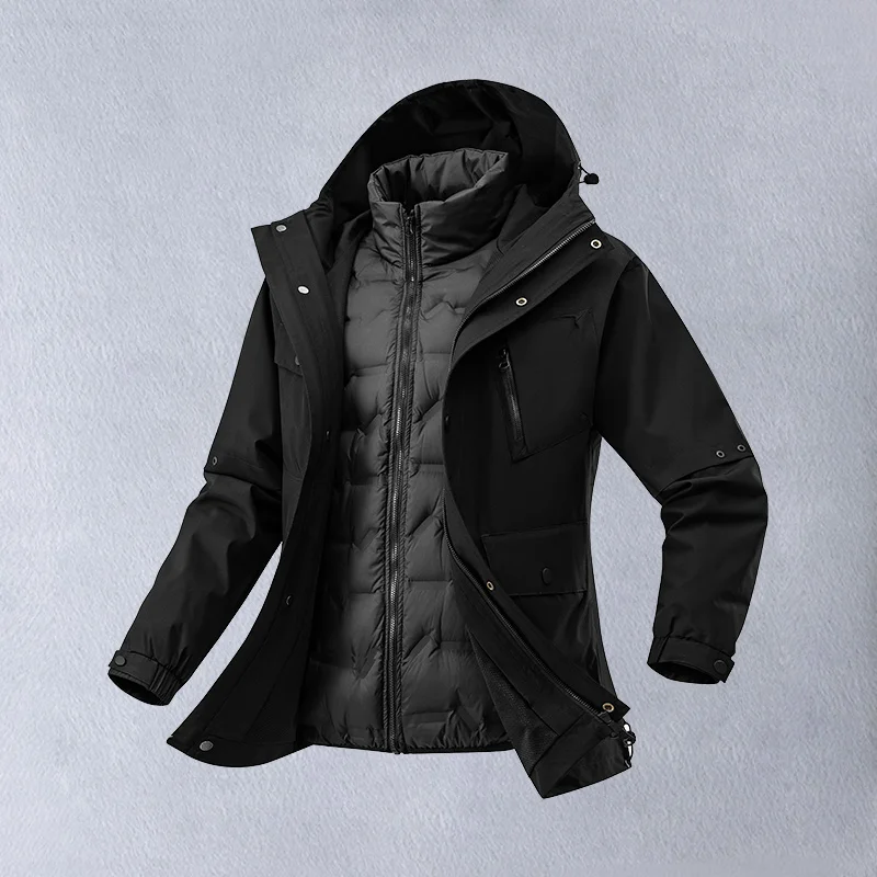 Men's down Jaet Du down Thiened Outdoor Windproof Commuter Sle Removable Inner Loose Fit Regular Sve Long
Men's down Jaet Du down Thiened Outdoor Windproof Commuter Sle Removable Inner Loose Fit Regular Sve Long