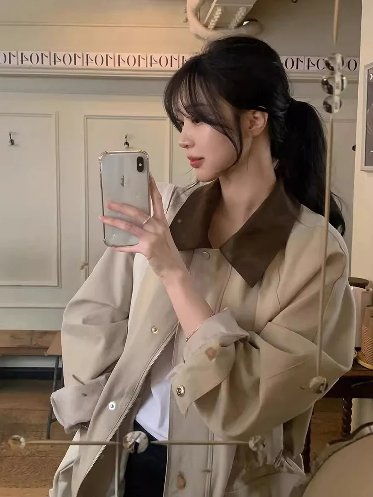 Liangliang Color Blo Collar Dstring Women's Jaet Spring New Sle Retro ket Casual Coat Top Korean Loose Fit Long S...
Liangliang Color Blo Collar Dstring Women's Jaet Spring New Sle Retro ket Casual Coat Top Korean Loose Fit Long S...
