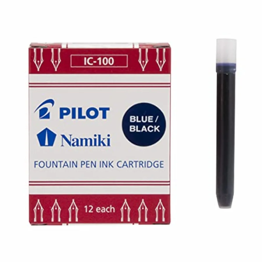 Namiki IC100 Fountain Pen Ink Cartridges, Blue/Black, 12-Pack 69102
Namiki IC100 Fountain Pen Ink Cartridges, Blue/Black, 12-Pack 69102