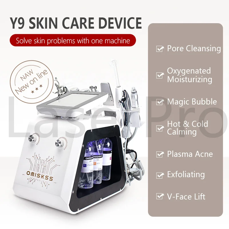 Portable 9 in 1 Hydra Microdermabrasion Machine Skin Care Y9 Facial Cleansing Rejuvenation Oxygen Spray Hydrating Whiten Machine
Portable 9 in 1 Hydra Microdermabrasion Machine Skin Care Y9 Facial Cleansing Rejuvenation Oxygen Spray Hydrating Whiten Machine