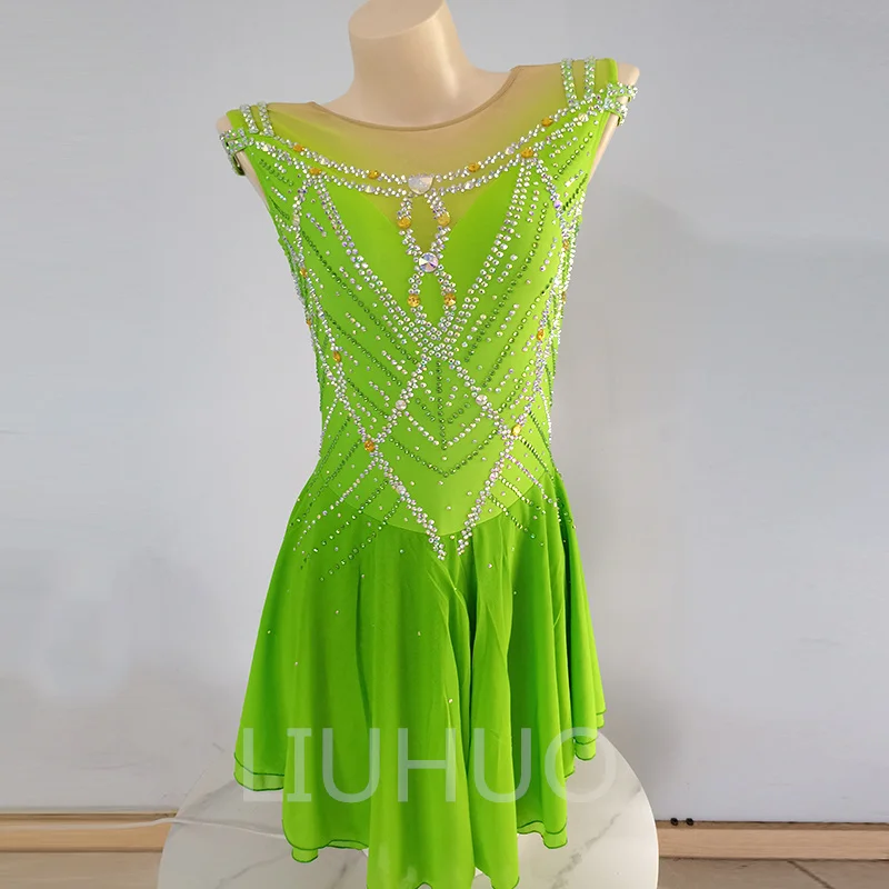 LIUHUO Figure Skating Performance Clothing Customized Skating Grading Clothing Children's Performance Clothing Green
LIUHUO Figure Skating Performance Clothing Customized Skating Grading Clothing Children's Performance Clothing Green