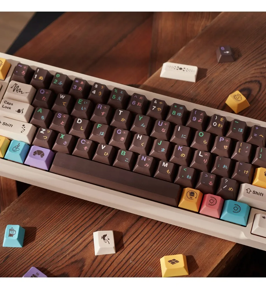 Afternoon tea full set of mechanical keyboard keycap 152 keys PBT five-sided sublimation donut cherry original height
Afternoon tea full set of mechanical keyboard keycap 152 keys PBT five-sided sublimation donut cherry original height