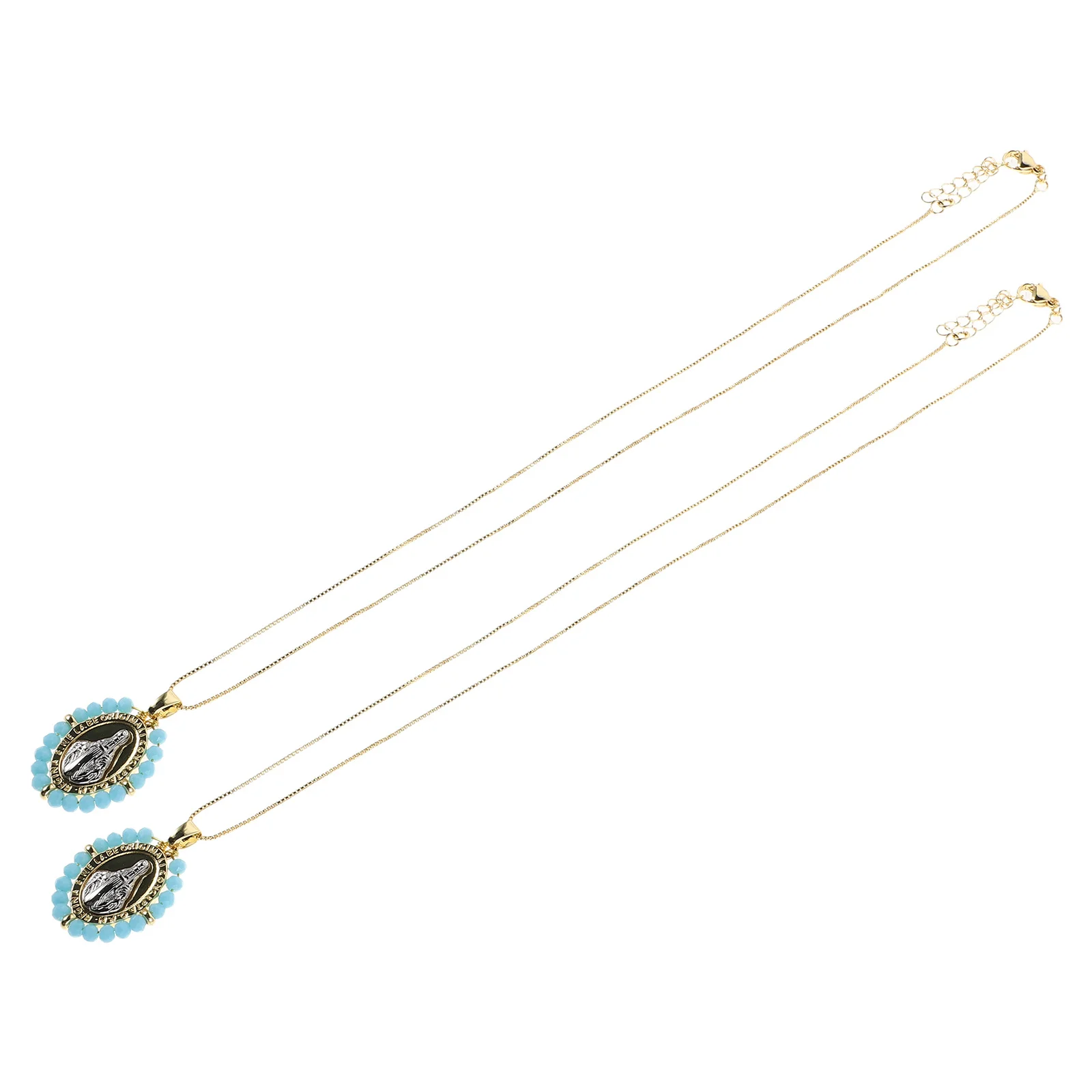 2Pcs Vintage Mother of God Pendant Religious Necklace Oval Charm Adjustable Chain Delicate Jewelry for Women Teen Girls Fashion
2Pcs Vintage Mother of God Pendant Religious Necklace Oval Charm Adjustable Chain Delicate Jewelry for Women Teen Girls Fashion
