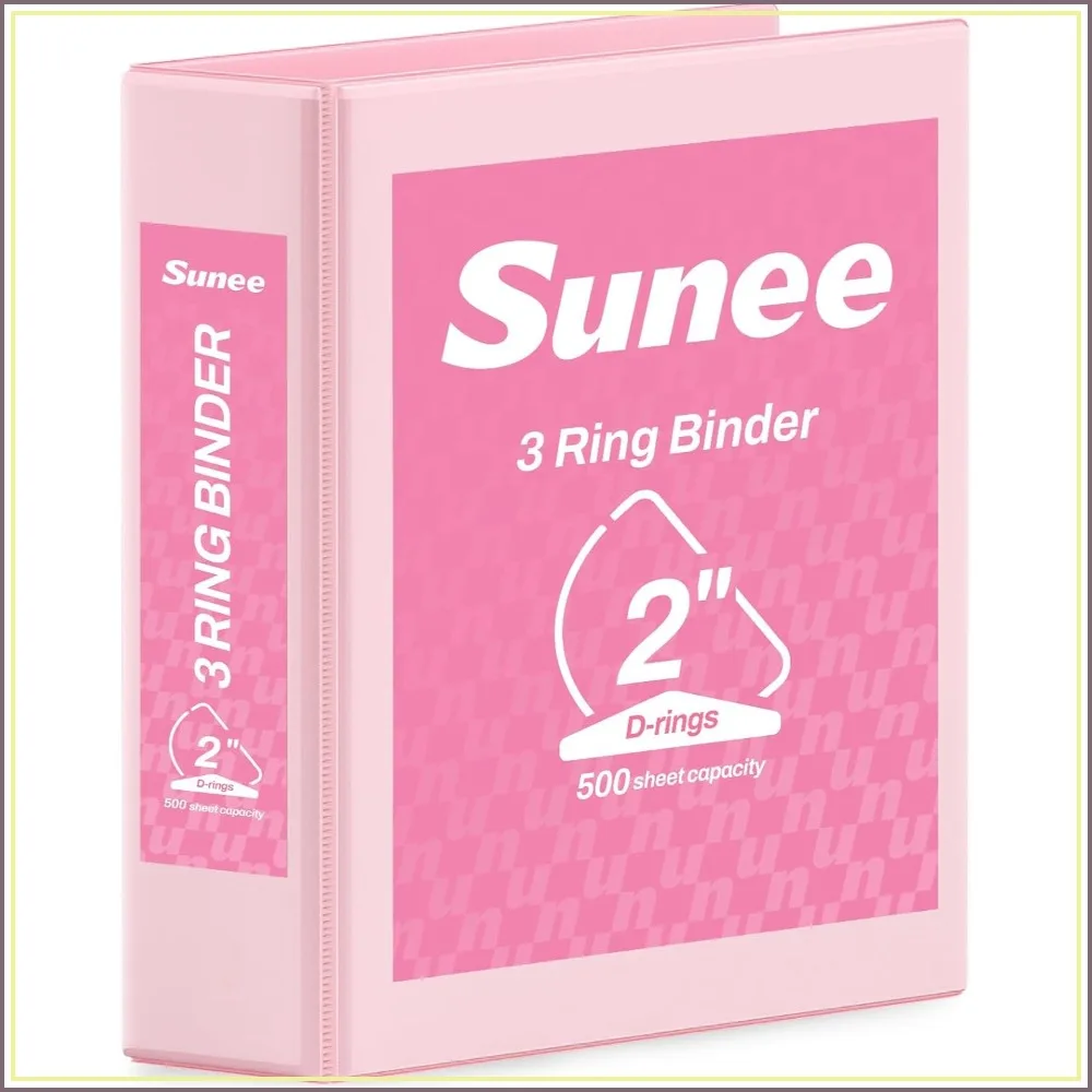 2 Inch D-Ring Binder, Clear View, Fits 8.5x11, Pink, 1 Pack
2 Inch D-Ring Binder, Clear View, Fits 8.5x11, Pink, 1 Pack