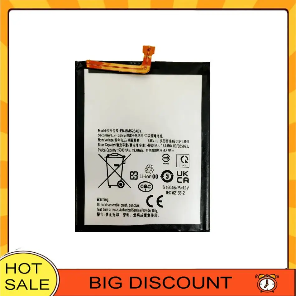 5000mAh Mobile Phone Battery Long Lasting EB-BM526ABY For Samsung Galaxy M56 M52 5G M23 F23 5G M53 5G A73 High Performance
5000mAh Mobile Phone Battery Long Lasting EB-BM526ABY For Samsung Galaxy M56 M52 5G M23 F23 5G M53 5G A73 High Performance