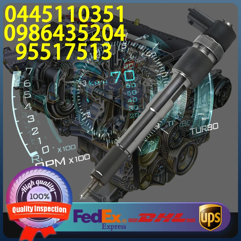 0445110351 0986435204 95517513 Common Rail Injector For Alfa Romeo Mito Fiat Punto Lancia Musa Opel Combo Suzuki Swift Engine
0445110351 0986435204 95517513 Common Rail Injector For Alfa Romeo Mito Fiat Punto Lancia Musa Opel Combo Suzuki Swift Engine
