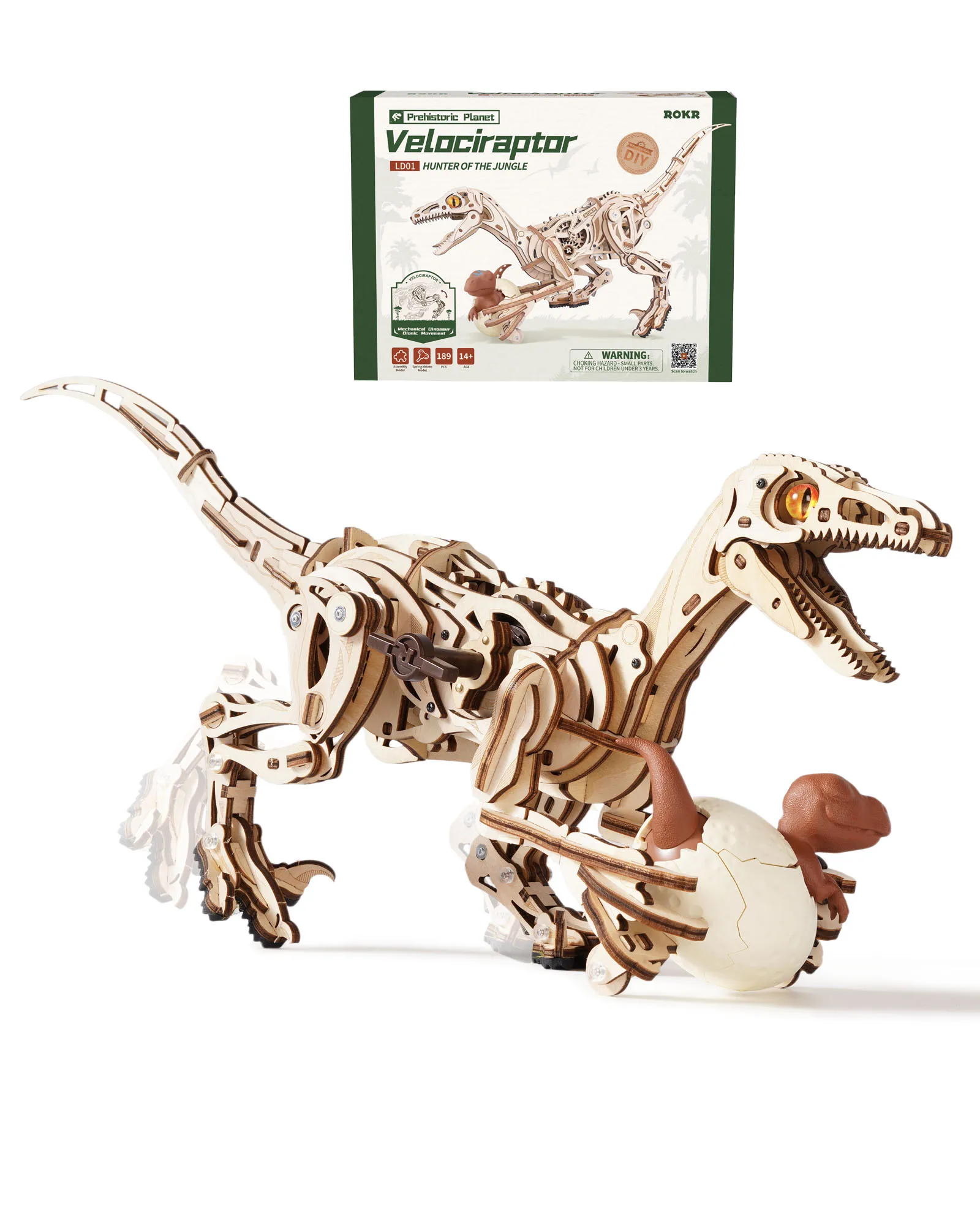 ROKR 3D Wooden Prehistoric Dinosaur Puzzle - Automatic Walking Mechanical Wooden Model Set, Educational Gift, STEM Building Proj
ROKR 3D Wooden Prehistoric Dinosaur Puzzle - Automatic Walking Mechanical Wooden Model Set, Educational Gift, STEM Building Proj