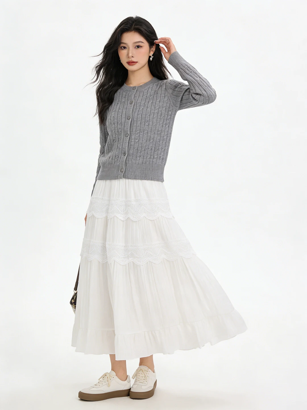 Sweet Korean Style White Lace Hollow out Skirt Spring 2026 New A-Line Skirt Breathable Casual Skin-Friendly Ladies' Skirt
Sweet Korean Style White Lace Hollow out Skirt Spring 2026 New A-Line Skirt Breathable Casual Skin-Friendly Ladies' Skirt