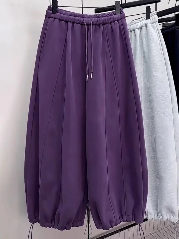 Retro Korean Style Fleece Lined Thickened Elastic Waist Drawstring Women's Autumn Winter New Sports Casual Pants
Retro Korean Style Fleece Lined Thickened Elastic Waist Drawstring Women's Autumn Winter New Sports Casual Pants