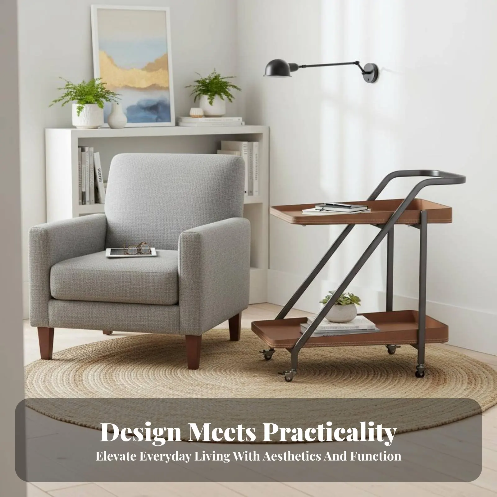 2-Tier Rolling Trolley Mobile with casters Side Table Minimalist Design sturdy for Small Apartment Dwellers, Crafters, Kitchen
2-Tier Rolling Trolley Mobile with casters Side Table Minimalist Design sturdy for Small Apartment Dwellers, Crafters, Kitchen