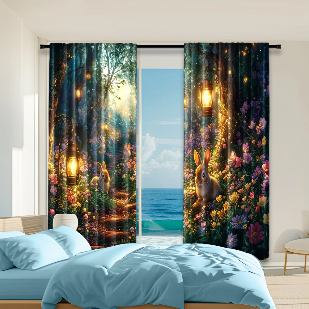 2 pcs, versatile polyester transparent curtains for home decoration Spring Fairy Story Forest Beautiful Flowers Seasons for use
2 pcs, versatile polyester transparent curtains for home decoration Spring Fairy Story Forest Beautiful Flowers Seasons for use
