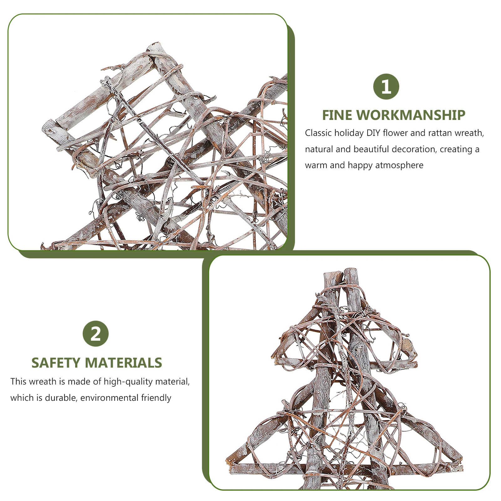 Natural Rattan Christmas Tree Wreath Decorative Hanging Door Rattan Festival Home Wall Garden Decoration Rattan Wreath
Natural Rattan Christmas Tree Wreath Decorative Hanging Door Rattan Festival Home Wall Garden Decoration Rattan Wreath