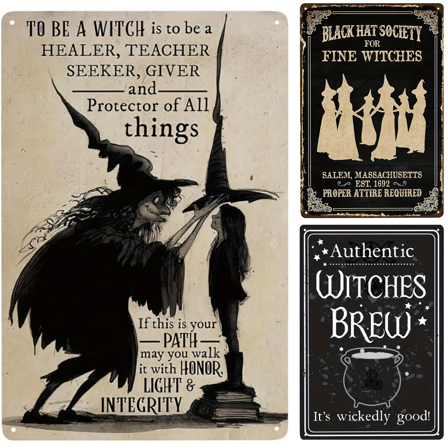 Halloween Retro Metal Tin Sign, To Be A Witch Is To Be A Healer, Black Hat Society Witch, Novelty Vintage Plaque Wall Decor Sign
Halloween Retro Metal Tin Sign, To Be A Witch Is To Be A Healer, Black Hat Society Witch, Novelty Vintage Plaque Wall Decor Sign