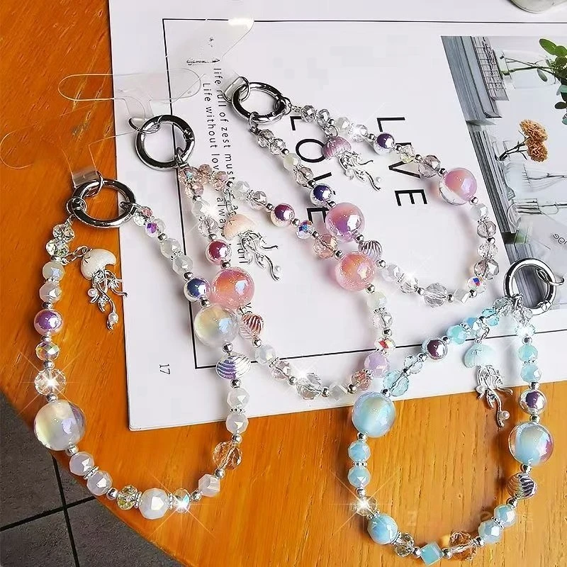 Light Luxury Crystal Bead Phone Chain Trendy Wrist Pendant for Women High-end Feeling Anti-lost Key Holder Phone Case Lanyard
Light Luxury Crystal Bead Phone Chain Trendy Wrist Pendant for Women High-end Feeling Anti-lost Key Holder Phone Case Lanyard