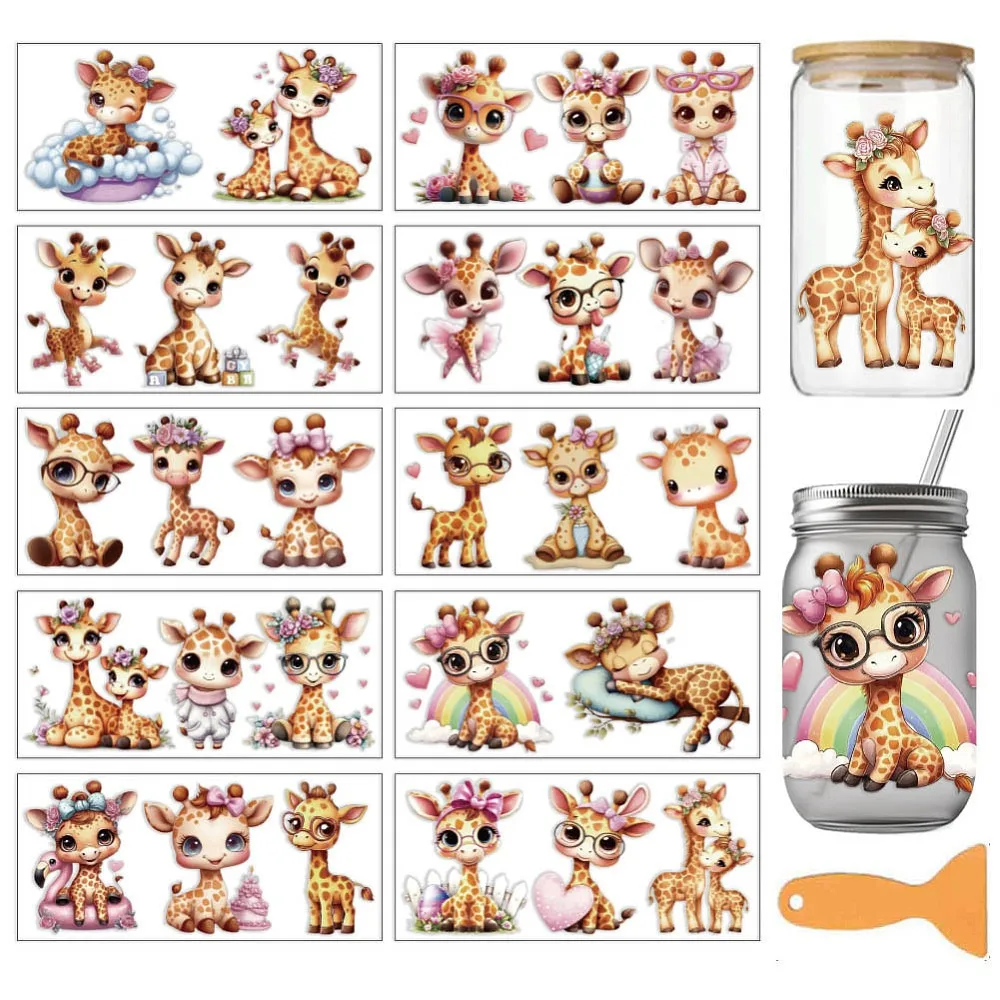 PVC DIY Heat Transfer Paper for UV Sublimation Cup Giraffe 110x240mm 10 style 1pc/style 10pcs/set
PVC DIY Heat Transfer Paper for UV Sublimation Cup Giraffe 110x240mm 10 style 1pc/style 10pcs/set