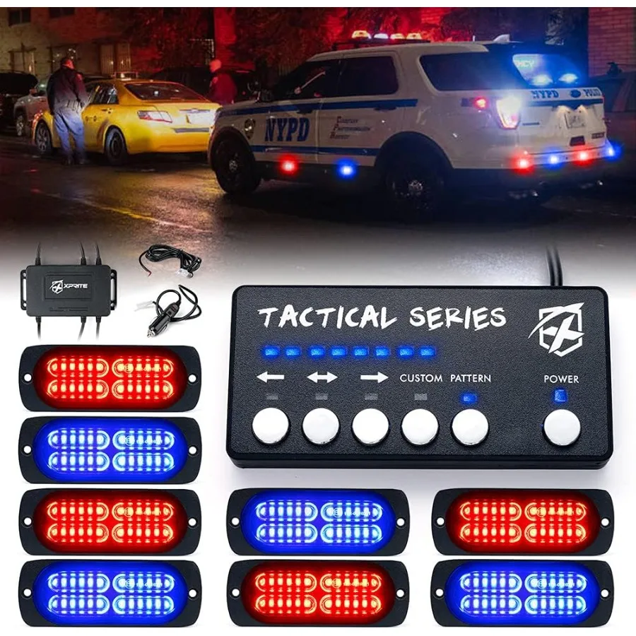 24-светодиодный комплект стробоскопов для поверхностного монтажа с панелью управления, решеткой, боковым маркером, мигающим аварийным предупреждением, полицейским фонарем Asse
24-светодиодный комплект стробоскопов для поверхностного монтажа с панелью управления, решеткой, боковым маркером, мигающим аварийным предупреждением, полицейским фонарем Asse