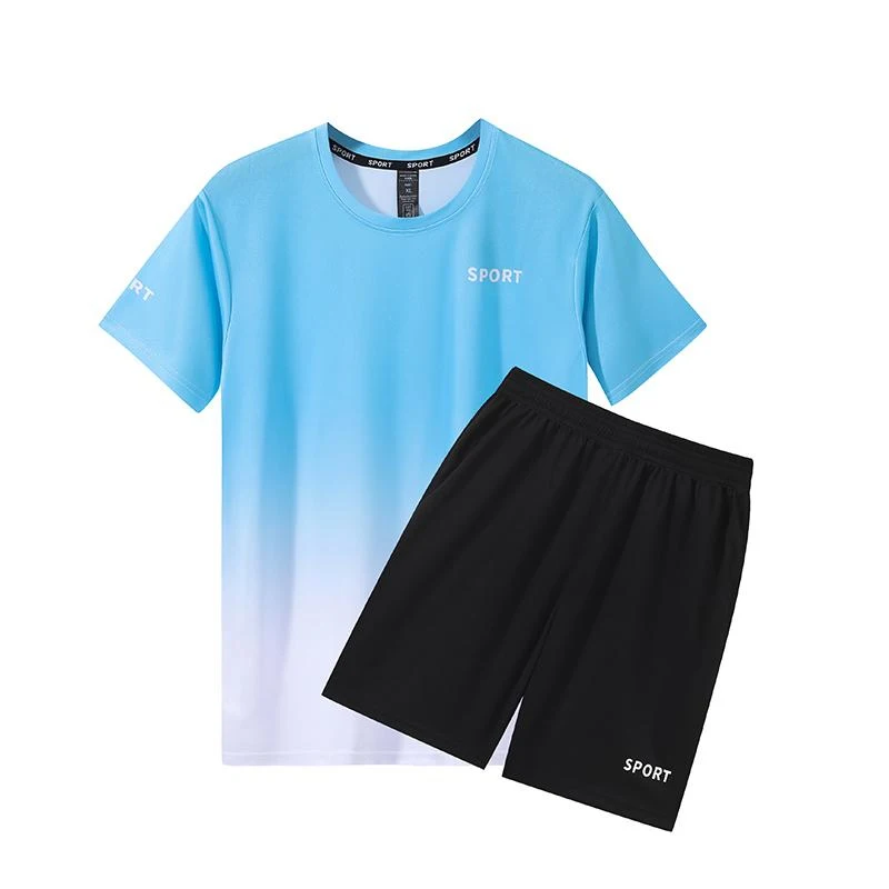Running Clothes Sets for Men Women Short Sleeve Sports Shirt Breathable Gradient color sportswear
Running Clothes Sets for Men Women Short Sleeve Sports Shirt Breathable Gradient color sportswear