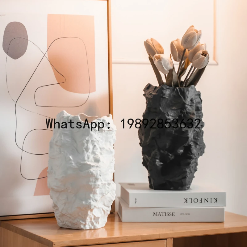 Ceramic Vase Irregular Stone Grain Black and White Flower Pots Accessories for Flower Arrangement Craft Ornaments Flower Vases
Ceramic Vase Irregular Stone Grain Black and White Flower Pots Accessories for Flower Arrangement Craft Ornaments Flower Vases