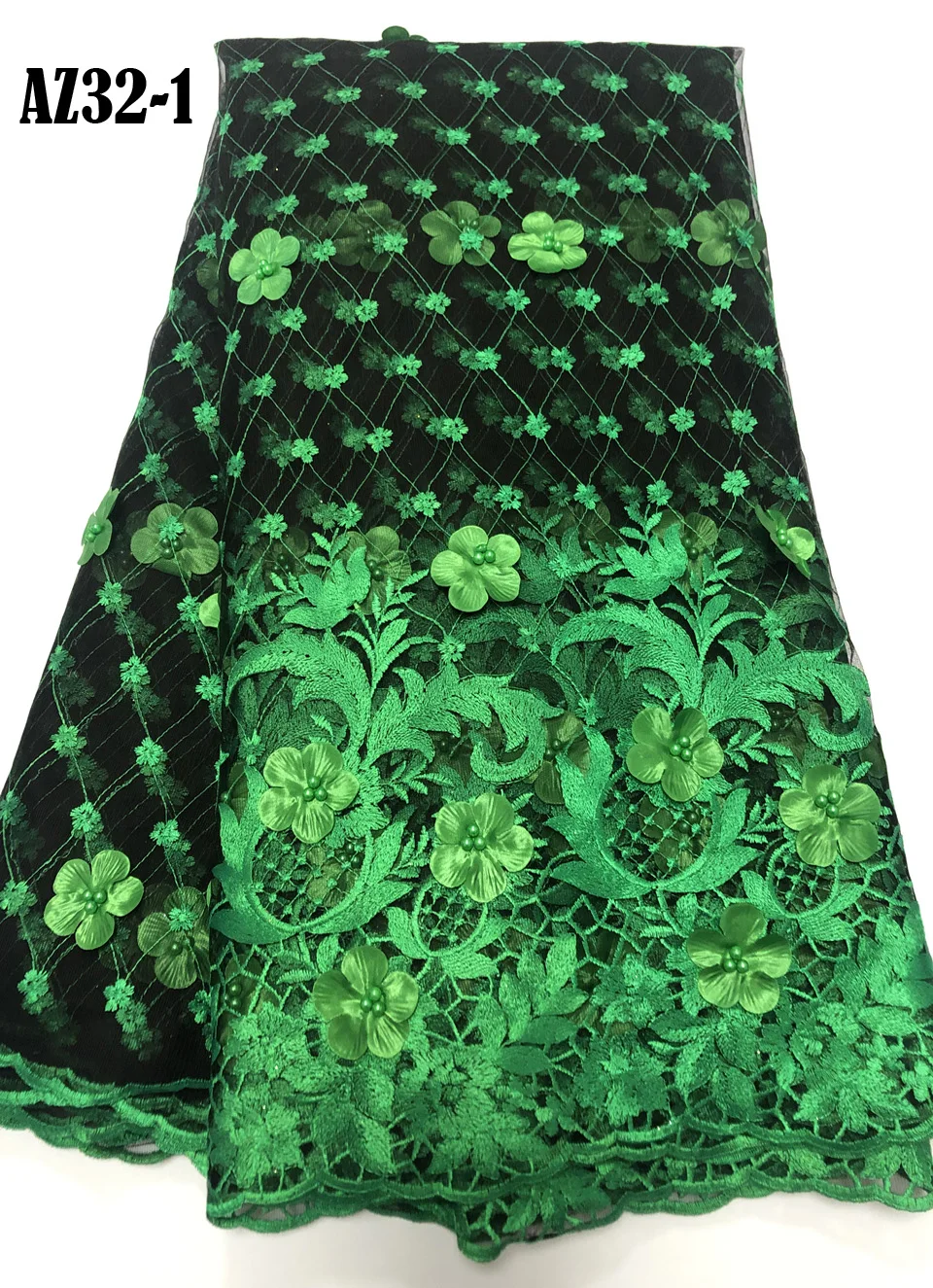 Luxury Royal Green French 3D Applique Lace Embroidered African Tulle Lace Fabrics With Beads High Quality For Evening Z129
Luxury Royal Green French 3D Applique Lace Embroidered African Tulle Lace Fabrics With Beads High Quality For Evening Z129